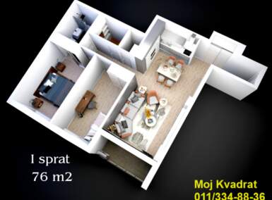 Trosoban stan, Pančevo, prodaja, 76m2, 114000e, id977065